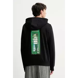 Iceberg bluză culoarea negru, cu glugă, cu imprimeu, E045 6317 imagine