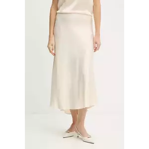 Silvian Heach fustă FAREMI culoarea bej, midi, evazați, GPA25324LO imagine