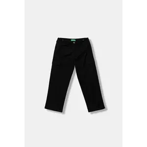 United Colors of Benetton pantaloni copii culoarea negru, uni, 4XZXCF04I imagine