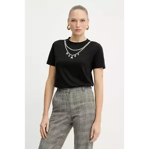 Silvian Heach tricou din bumbac BENSOULA culoarea negru, GPA25130TS imagine