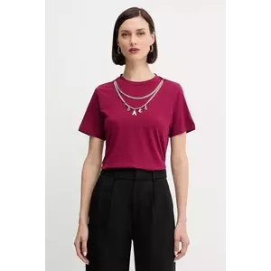 Silvian Heach tricou din bumbac BENSOULA culoarea bordo, GPA25130TS imagine