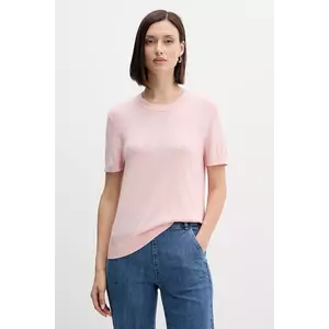 United Colors of Benetton tricou cu mânecă lungă culoarea roz, 1ZRED10BK imagine