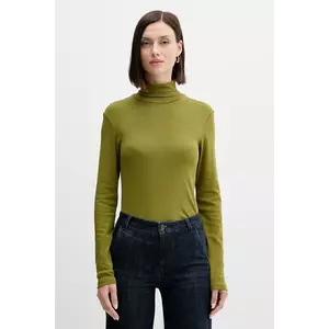 United Colors of Benetton longsleeve din bumbac cu guler, 3GA2E2224 imagine