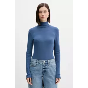 United Colors of Benetton longsleeve din bumbac cu guler, 3GA2E2224 imagine