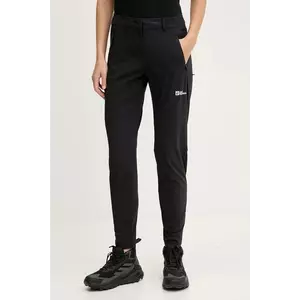 Jack Wolfskin pantaloni de exterior Hikeout culoarea negru, A63927 imagine