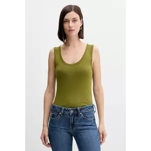 United Colors of Benetton top din bumbac culoarea gri, 3GA2DH010 imagine