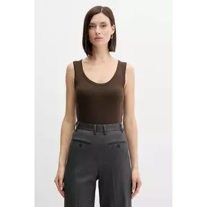 United Colors of Benetton top din bumbac culoarea gri, 3GA2DH010 imagine