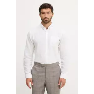 Lindbergh cămașă de in culoarea verde, cu guler button-down, regular, 30.220276 imagine