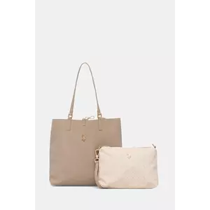U.S. Polo Assn. poșetă cu două fețe Malibu culoarea bej, BEUM08706WVP imagine