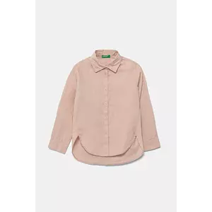 United Colors of Benetton cămașă de bumbac pentru copii culoarea roz, 5EW7CQ04A imagine