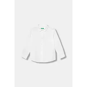 United Colors of Benetton cămașă de bumbac pentru copii culoarea alb, 54AZGQ00J imagine