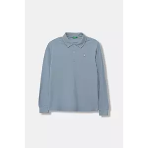 United Colors of Benetton longsleeve din bumbac pentru copii uni, 3089C300Z imagine