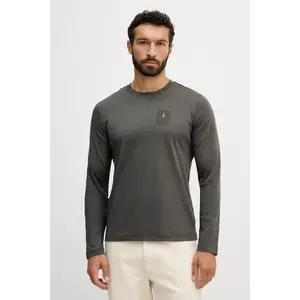 Aeronautica Militare longsleeve din bumbac culoarea gri, cu imprimeu, TS2450UJ00663 imagine