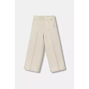 United Colors of Benetton pantaloni de bumbac pentru copii culoarea bej, uni, 4YPNCF052 imagine