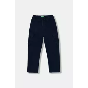 United Colors of Benetton pantaloni copii culoarea bleumarin, uni, 4RHPCF04Y imagine