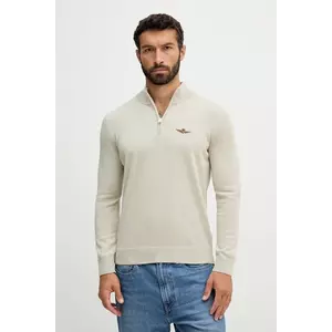 Aeronautica Militare pulover de bumbac culoarea bej, light, MA1578UL00506 imagine