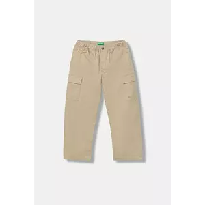 United Colors of Benetton pantaloni copii culoarea bej, uni, 4XZXCF04I imagine