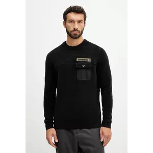 Aeronautica Militare pulover de bumbac culoarea negru, MA1573UL00539 imagine