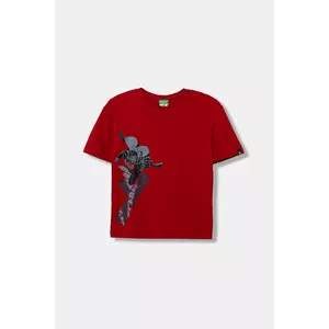 United Colors of Benetton tricou de bumbac pentru copii culoarea roșu, cu imprimeu, 3JERC10PO imagine