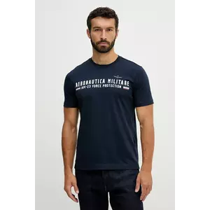 Aeronautica Militare tricou din bumbac culoarea bleumarin, cu imprimeu, TS1942UJ00538 imagine