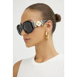 Versace ochelari de soare femei, culoarea negru imagine