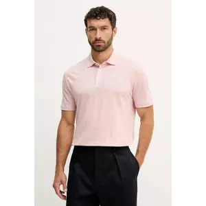 BOSS polo din in BECKHAM X BOSS culoarea roz, melanj, 50552246 imagine
