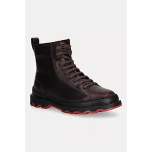 Camper cizme de piele Brutus+ culoarea bordo, cu toc plat, K400816-003 imagine