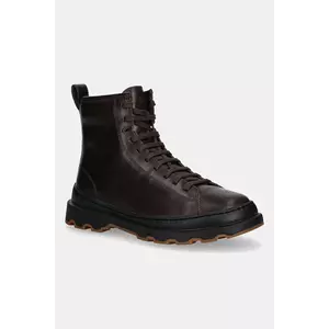 Camper cizme de piele Brutus+ culoarea maro, cu toc plat, K400816-002 imagine