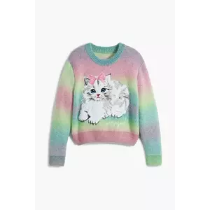 Desigual pulover copii culoarea turcoaz, light, 25WGJF03 imagine