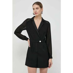 Morgan salopeta culoarea negru, cu decolteu in v imagine