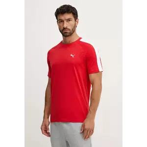 Puma tricou din bumbac culoarea rosu, cu imprimeu, 629592 imagine