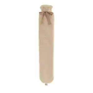 Aroma Home termos Faux Fur Long Hot Water Bottle culoarea bej imagine