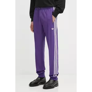 adidas Originals pantaloni de trening REAL ICON TP culoarea violet, cu imprimeu, JF2579 imagine