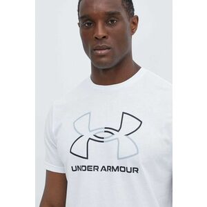 Under Armour tricou barbati, culoarea alb, modelator imagine