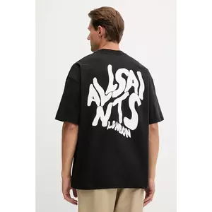 AllSaints tricou din bumbac ORLANDO culoarea verde, cu imprimeu, M066PC imagine