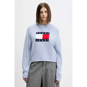 Tommy Jeans pulover din amestec de lână culoarea roz, light, DW0DW21782 imagine