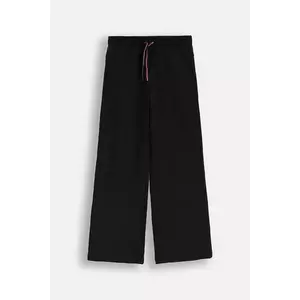 Coccodrillo pantaloni de trening pentru copii culoarea negru, uni, EVERYDAY GIRL A imagine