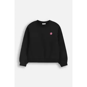 Coccodrillo bluză copii culoarea negru, uni, EVERYDAY GIRL A imagine