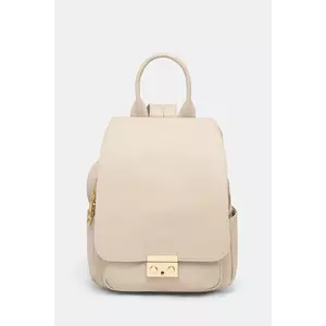 Answear.LAB ghiozdan de piele culoarea bej, mic, neted imagine