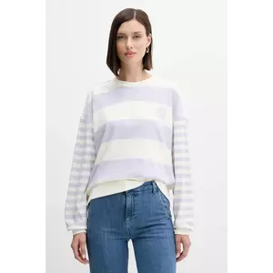 United Colors of Benetton bluză culoarea violet, cu model, 3Y04D10AM imagine