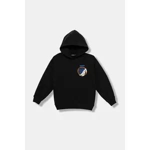 Napapijri bluză copii B-ADIGE culoarea negru, cu glugă, cu imprimeu, NP0A88ZXF0N1 imagine