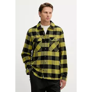 Dickies cămașă din bumbac culoarea verde, cu guler clasic, regular, DK0A4XDZ imagine