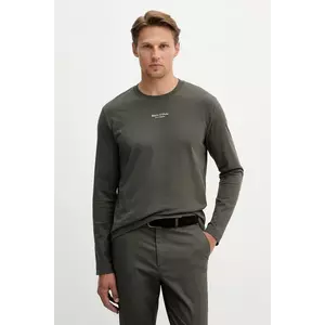 Marc O'Polo longsleeve din bumbac culoarea verde, cu imprimeu, 528201252020 imagine