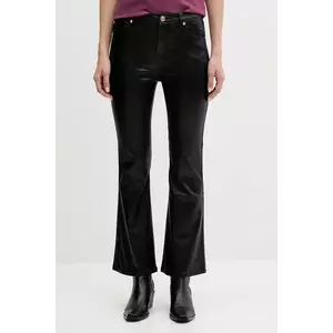 Gaudi pantaloni culoarea negru, evazati, high waist, 521BD25016 imagine