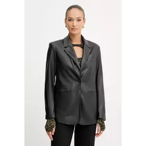 Silvian Heach sacou QUILES culoarea negru, un singur rand de nasturi, uni, GPA25304GC imagine