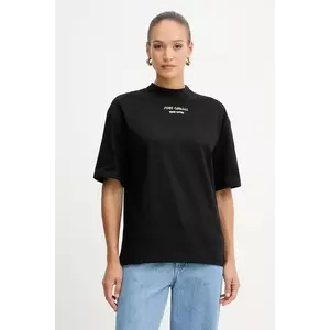 Just Cavalli tricou din bumbac culoarea negru, 79PAHT01 CJ518 imagine