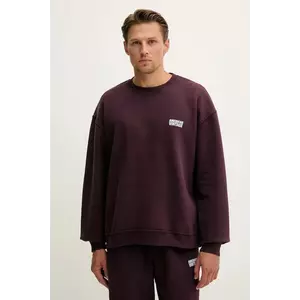 American Vintage hanorac de bumbac culoarea violet, cu imprimeu, MPLI03B imagine