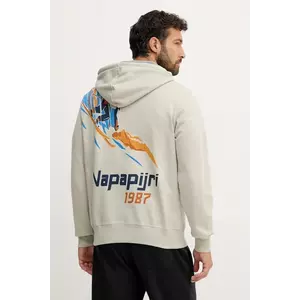 Napapijri bluza B-Fiemme culoarea gri, cu glugă, cu imprimeu, NP0A88SAH641 imagine