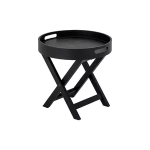 Bloomingville masă pliantă cu tavă Freya 40 x 39 cm culoarea negru imagine