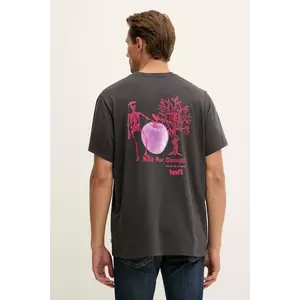 Levi's tricou din bumbac culoarea gri, cu imprimeu, A2082 imagine